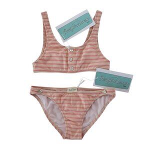 PACIFIC RAINBOW - BIKINI - STRIPE - LIGHT /DARK PINK - NEW WITH TAG